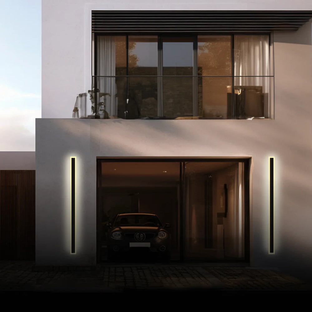 Wall Light Outdoor LED Lamp with Transparent Acrylic Pane and Weather Resistant Finish