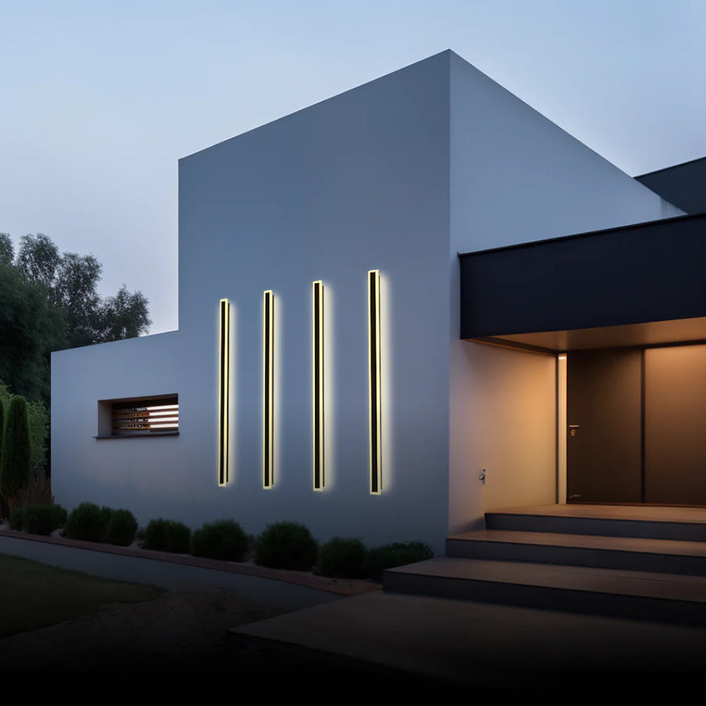 Wall Light Outdoor LED Lamp with Transparent Acrylic Pane and Weather Resistant Finish