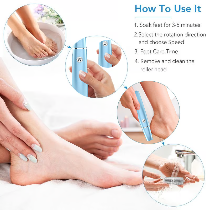 Electric Foot Callus Remover Rechargeable File for Smooth Heels and Dry Hard Skin