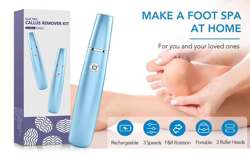 Electric Foot Callus Remover Rechargeable File for Smooth Heels and Dry Hard Skin