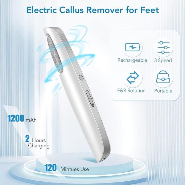 Electric Foot Callus Remover Rechargeable File for Smooth Heels and Dry Hard Skin