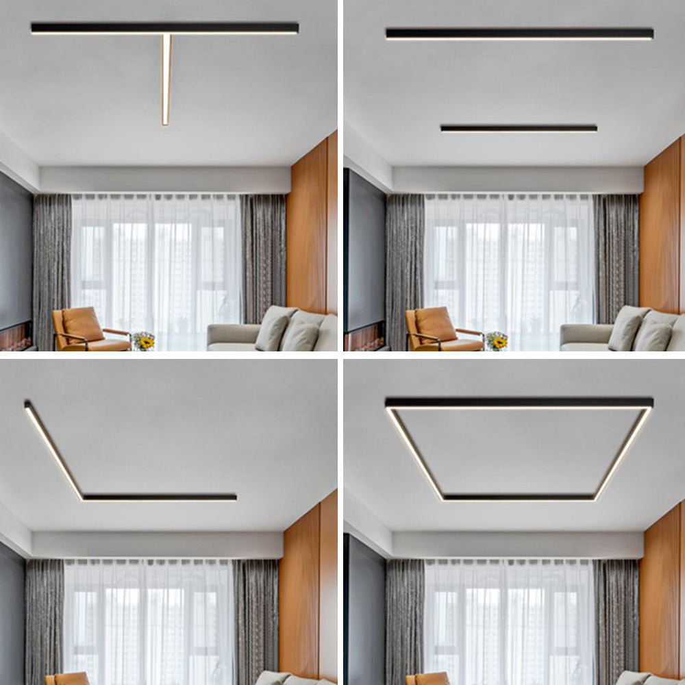 Ceiling Light Linear Flush Mount Wall Lamp with Switchable Colour Temperature