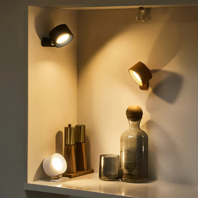 Cordless Lamp Wall Mounted Adjustable Light with Touch or Remote Control