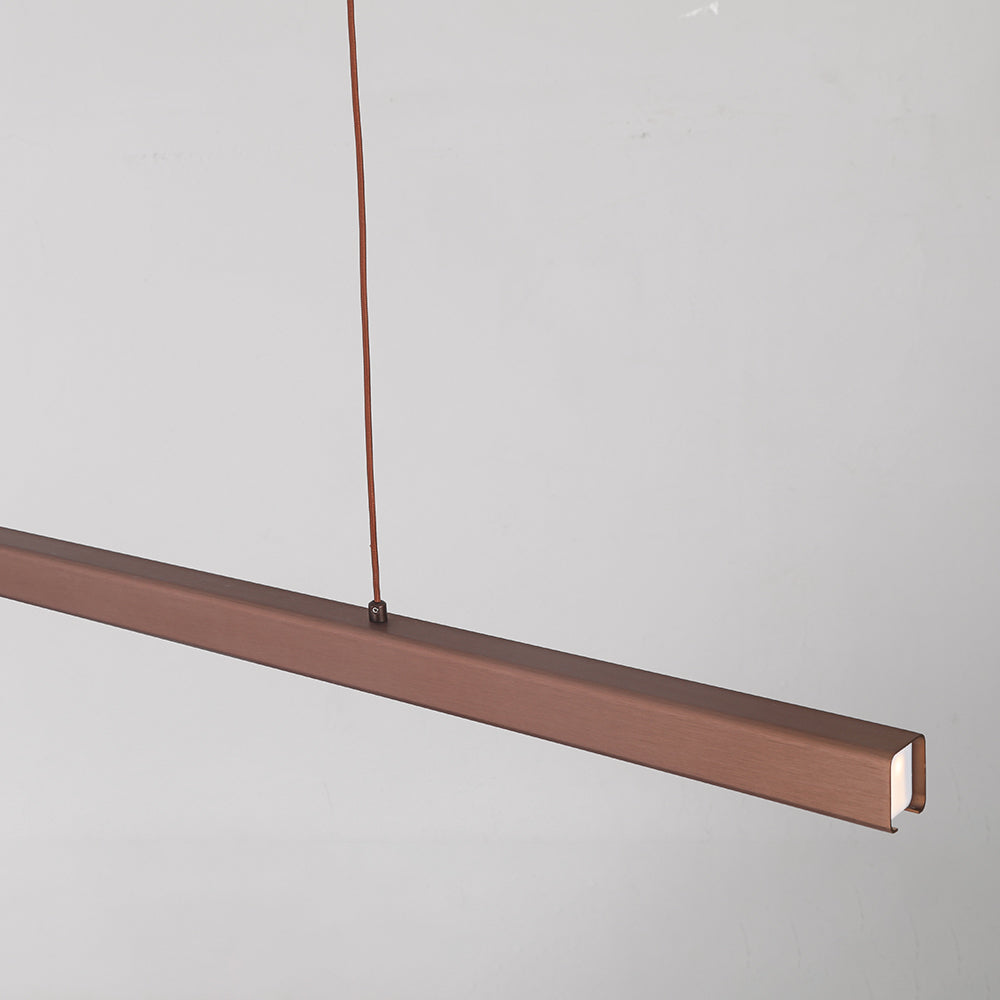 Ceiling Light Linear LED Pendant in Metal for Dining Room and Kitchen Island