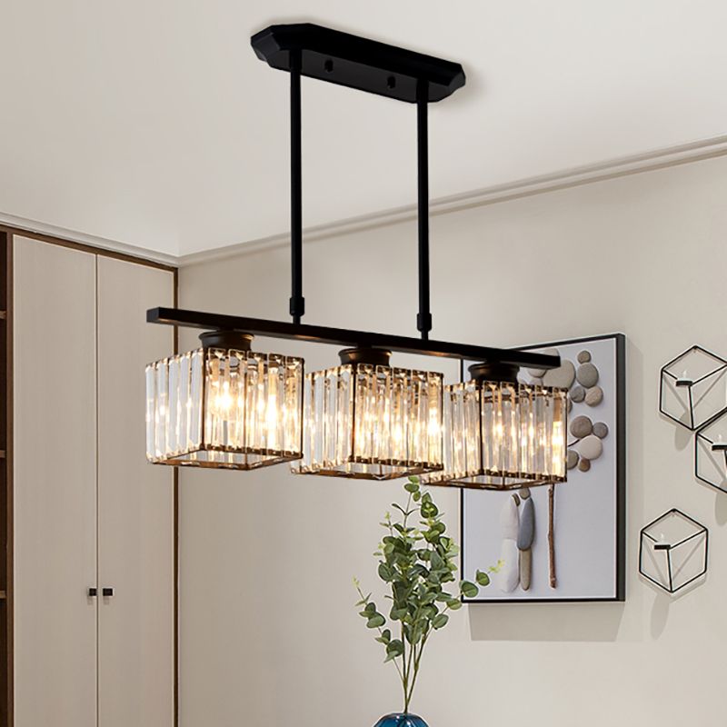 Ceiling Light Multi Head Glass Pendant for Kitchen Island and Dining Room in Nordic Style