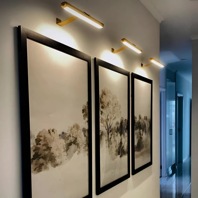 Wall Light Cordless Picture Lamp for Artwork with Rechargeable Battery and Slim Arm