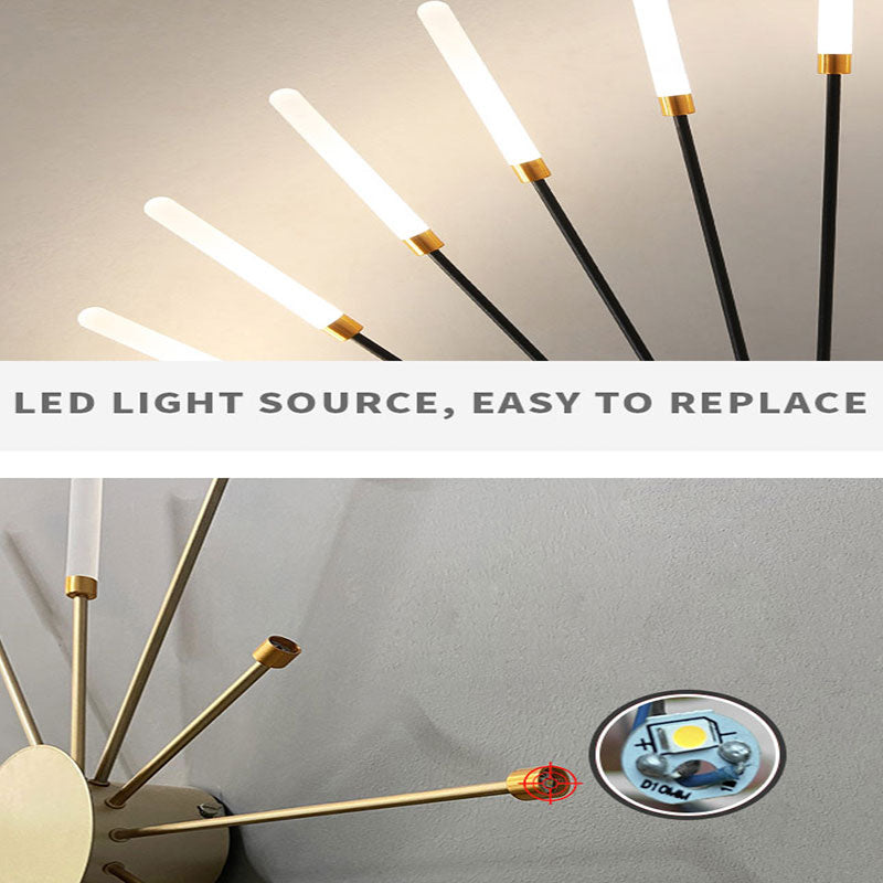 Ceiling Light LED Flush Mount with Fireworks Burst Design for Living Room and Bedroom
