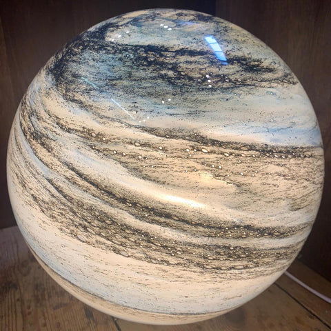 Lamps for Table Bedside Glass Moon Light with Cosmic Detailing for Ambient Rooms