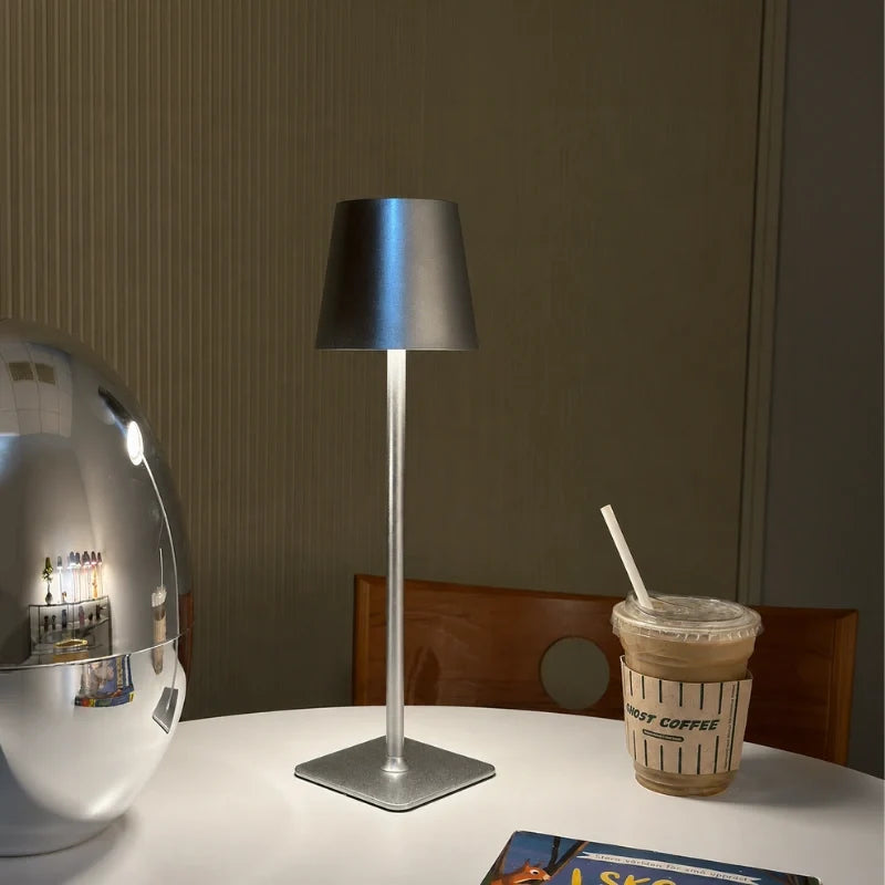 Table Lamp Tall Dimmable Cordless with Minimalist Silhouette for Dining and Bedside