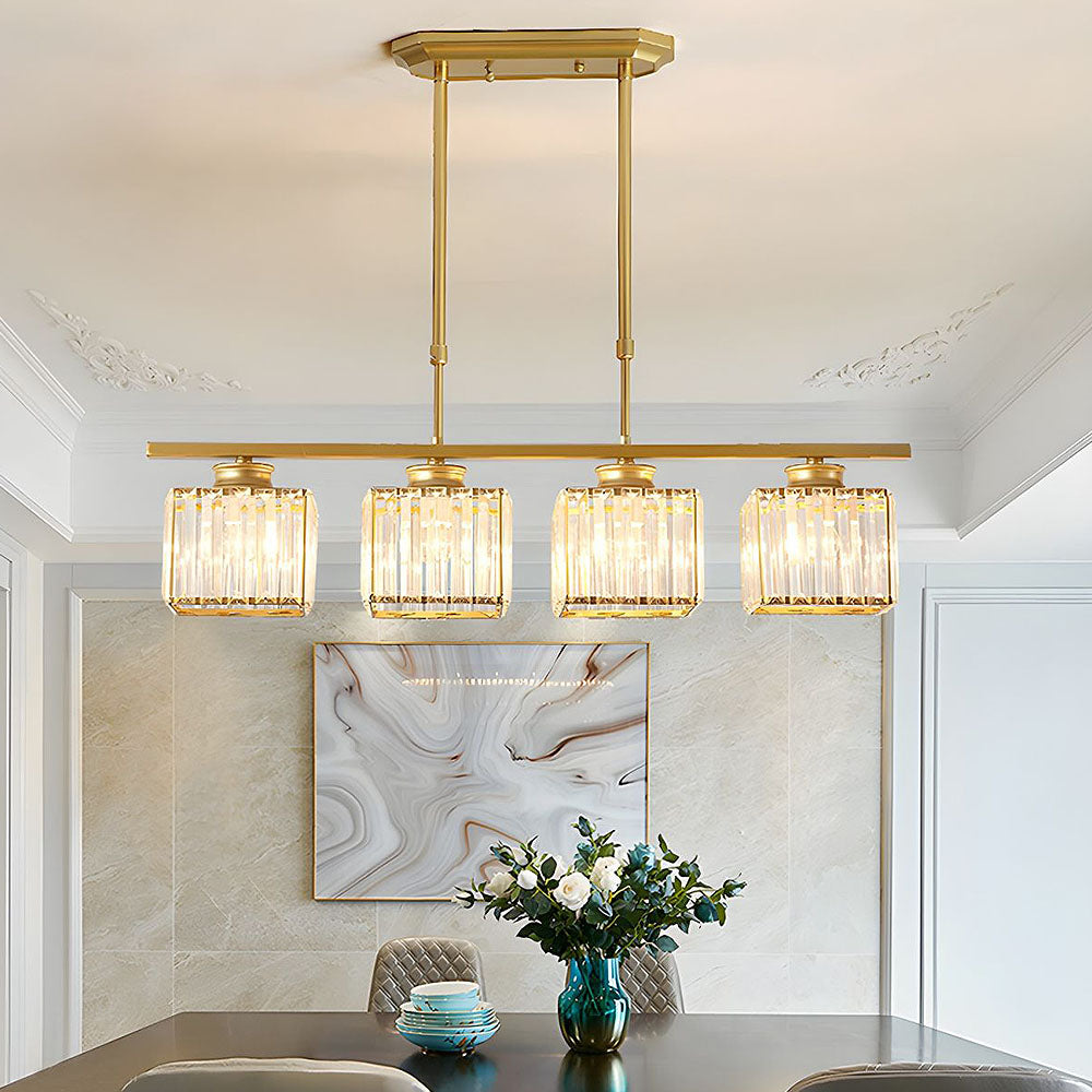 Ceiling Light Multi Head Glass Pendant for Kitchen Island and Dining Room in Nordic Style