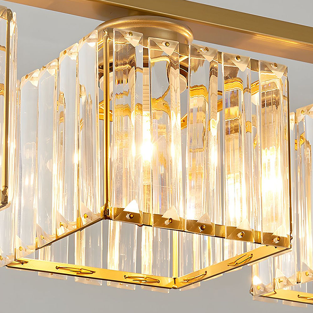 Ceiling Light Multi Head Glass Pendant for Kitchen Island and Dining Room in Nordic Style