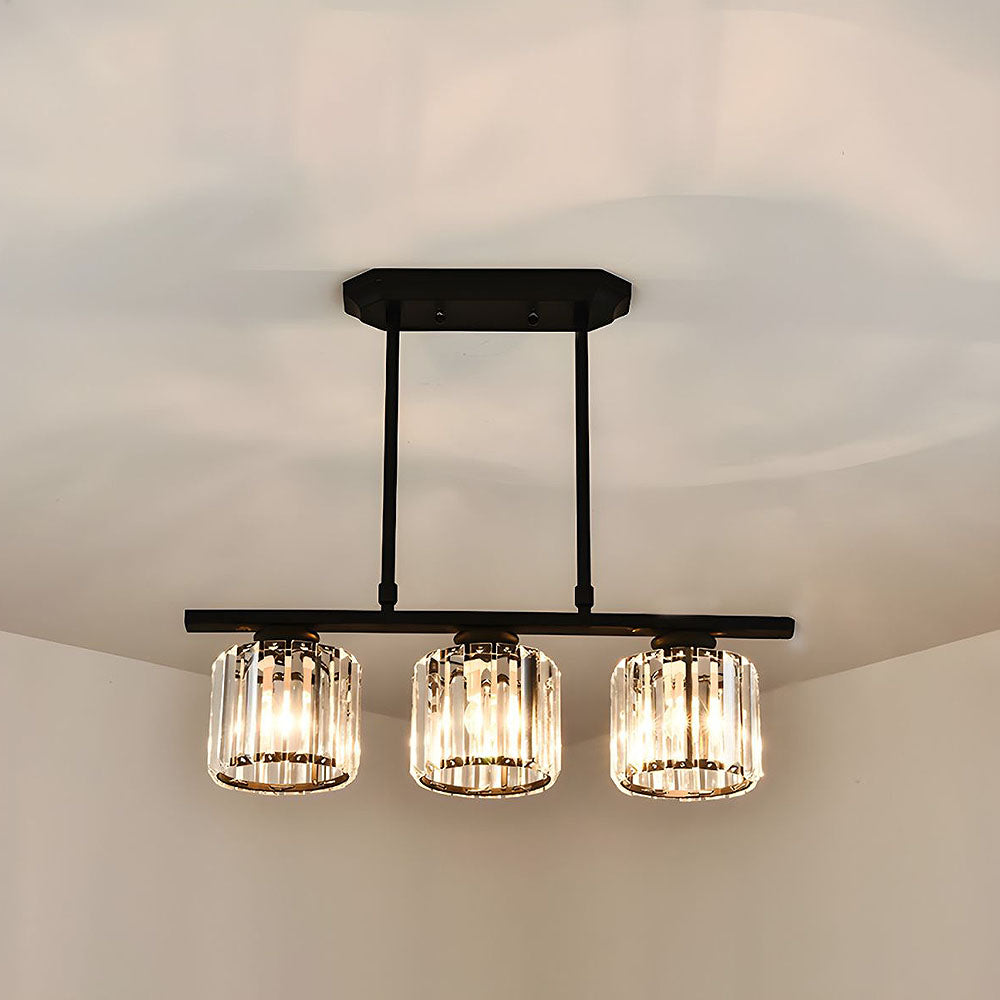 Ceiling Light Multi Head Glass Pendant for Kitchen Island and Dining Room in Nordic Style