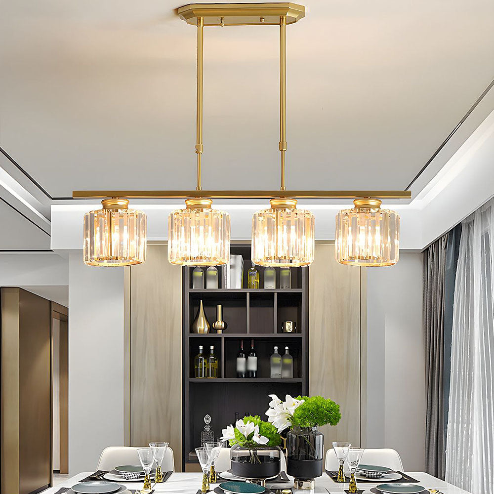 Ceiling Light Multi Head Glass Pendant for Kitchen Island and Dining Room in Nordic Style