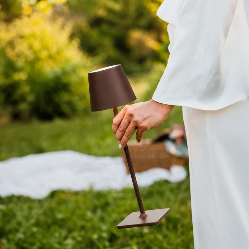 Table Lamp Tall Dimmable Cordless with Minimalist Silhouette for Dining and Bedside