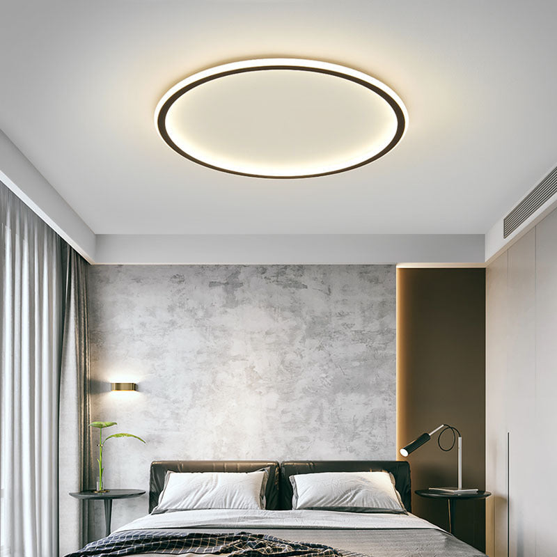 Ceiling Light Round Flush Mount in Minimalist Scandinavian Design for Bedroom and Hallway
