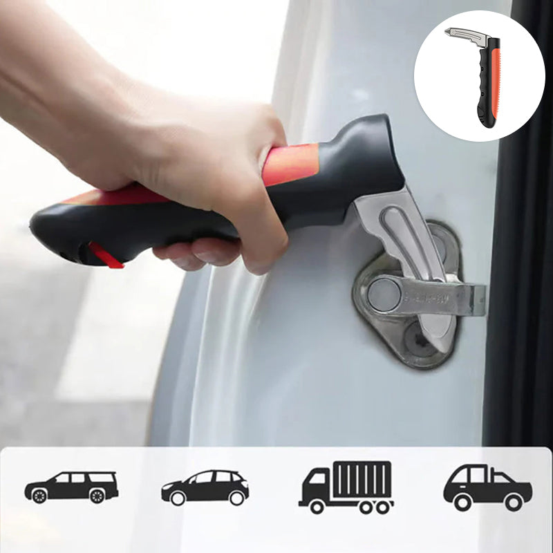 Car Handle Assist Grab Bar with Window Breaker and Seat Belt Cutter for Vehicle Safety