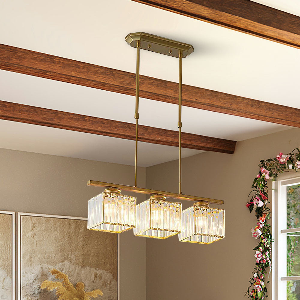 Ceiling Light Multi Head Glass Pendant for Kitchen Island and Dining Room in Nordic Style