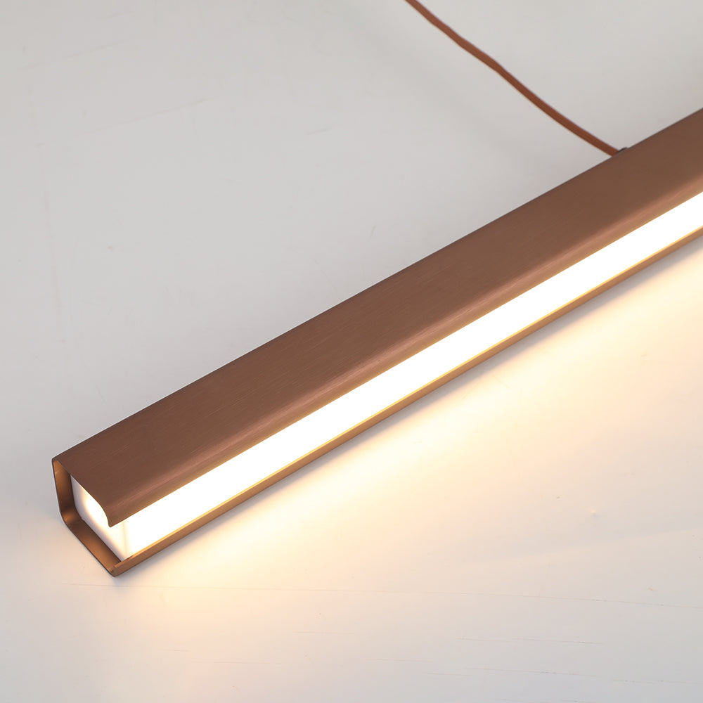 Ceiling Light Linear LED Pendant in Metal for Dining Room and Kitchen Island