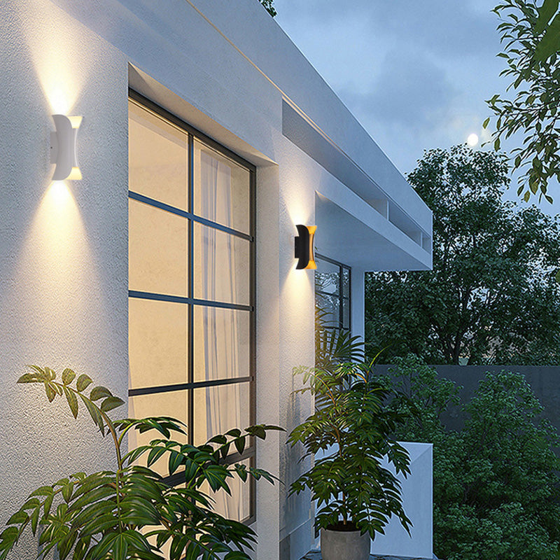 Wall Light Curved Outdoor LED Lamp Mounted Design for Garden and Corridor