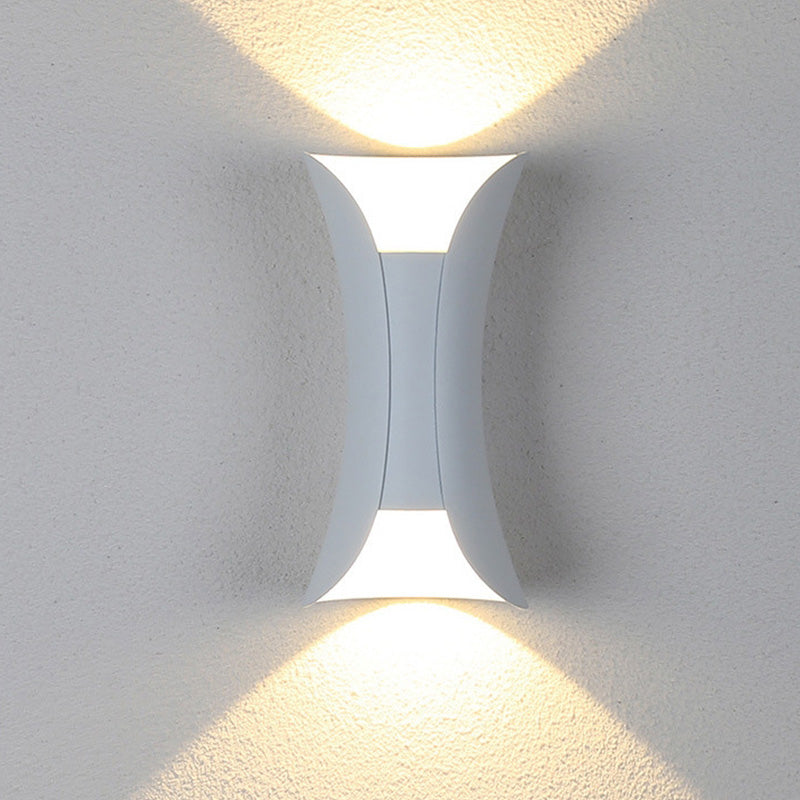 Wall Light Curved Outdoor LED Lamp Mounted Design for Garden and Corridor