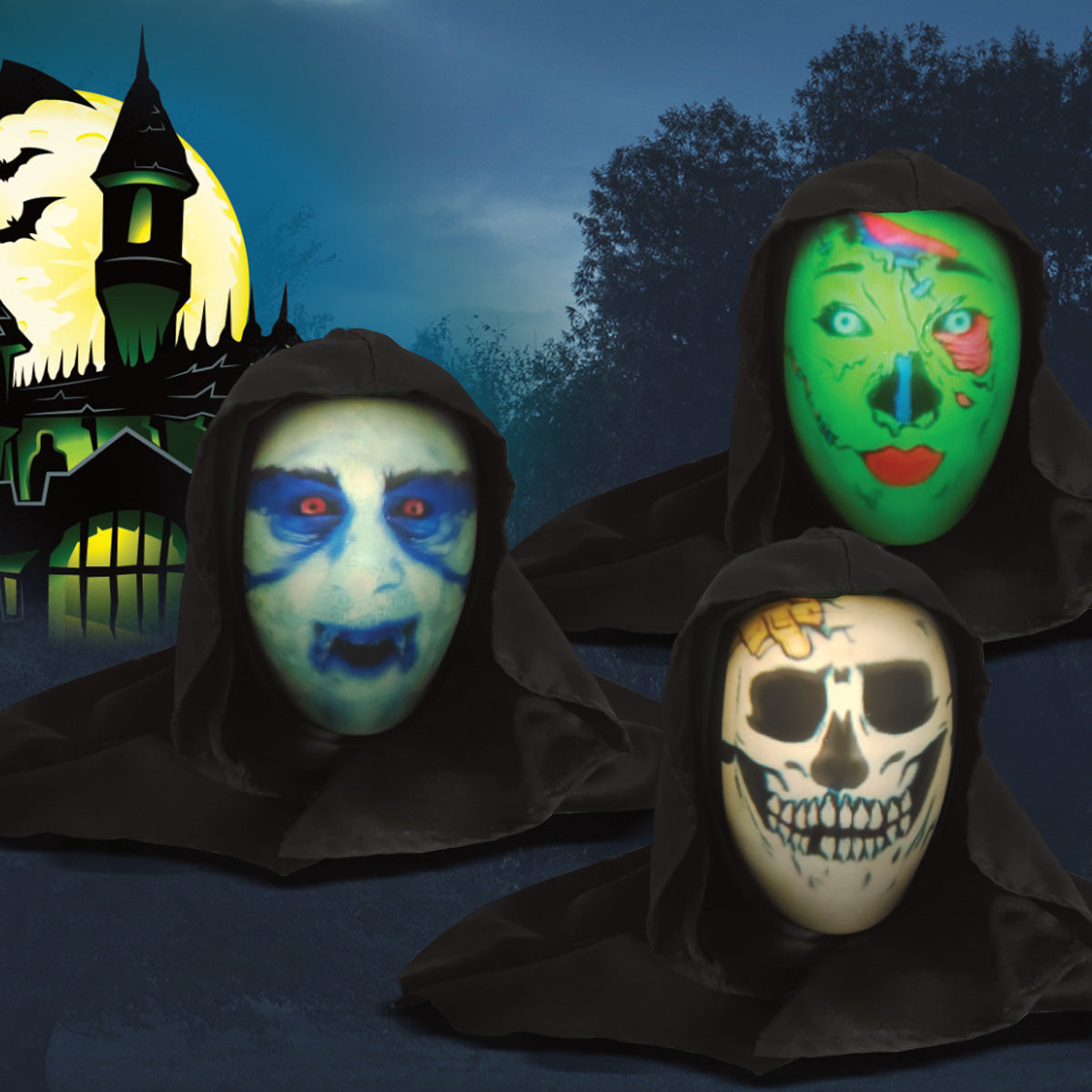 Halloween Decorations Animated Tabletop Talking Ghoul with Built In Projector and Speaker