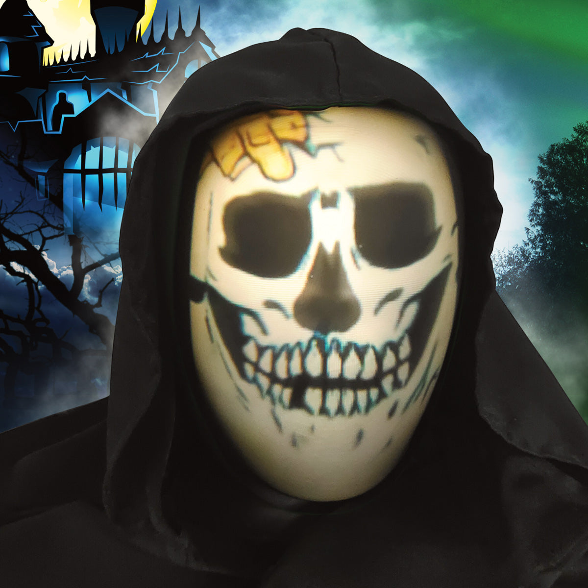 Halloween Decorations Animated Tabletop Talking Ghoul with Built In Projector and Speaker