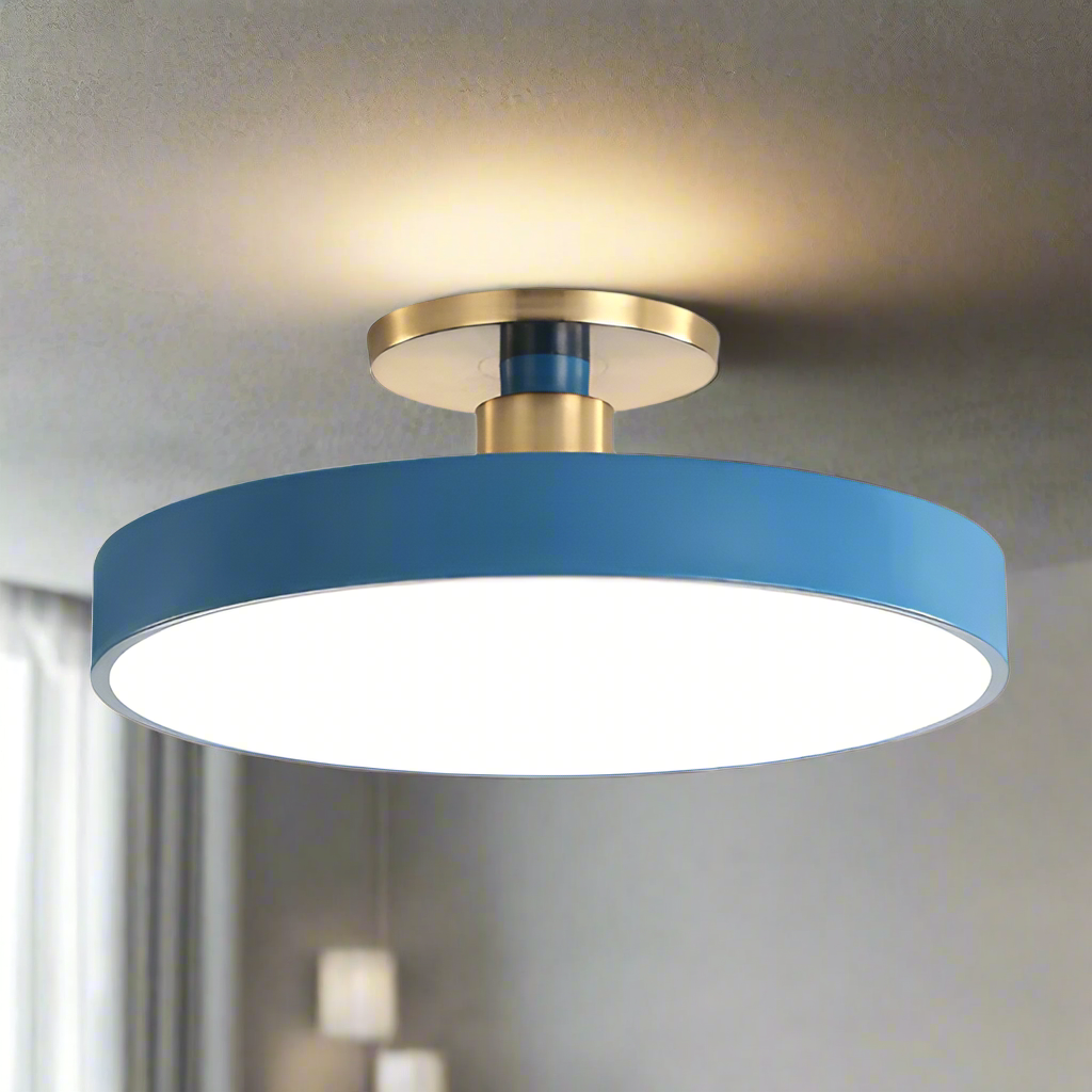 Ceiling Light Round LED Flush Mount with Minimalist Profile for Bedroom and Hallway