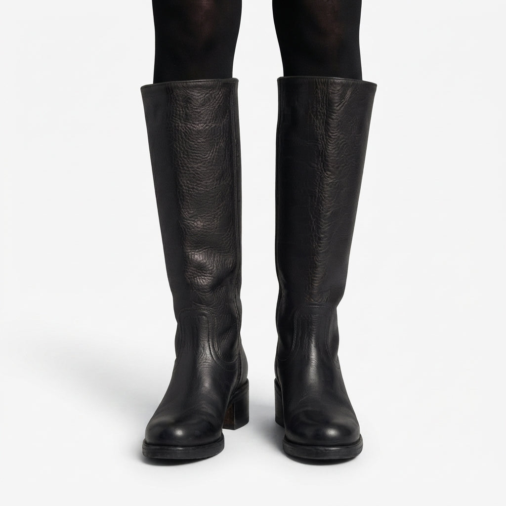 Knee Orthopedic Boots High Leather for Women with Structured Shaft and Support