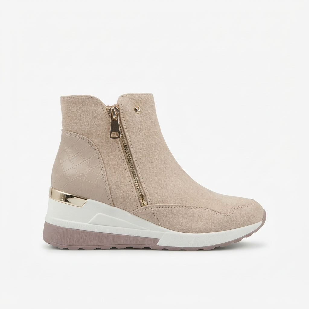 Winter Boots Orthopedic Heeled Ankle Style for Women with Wedge Sole Support