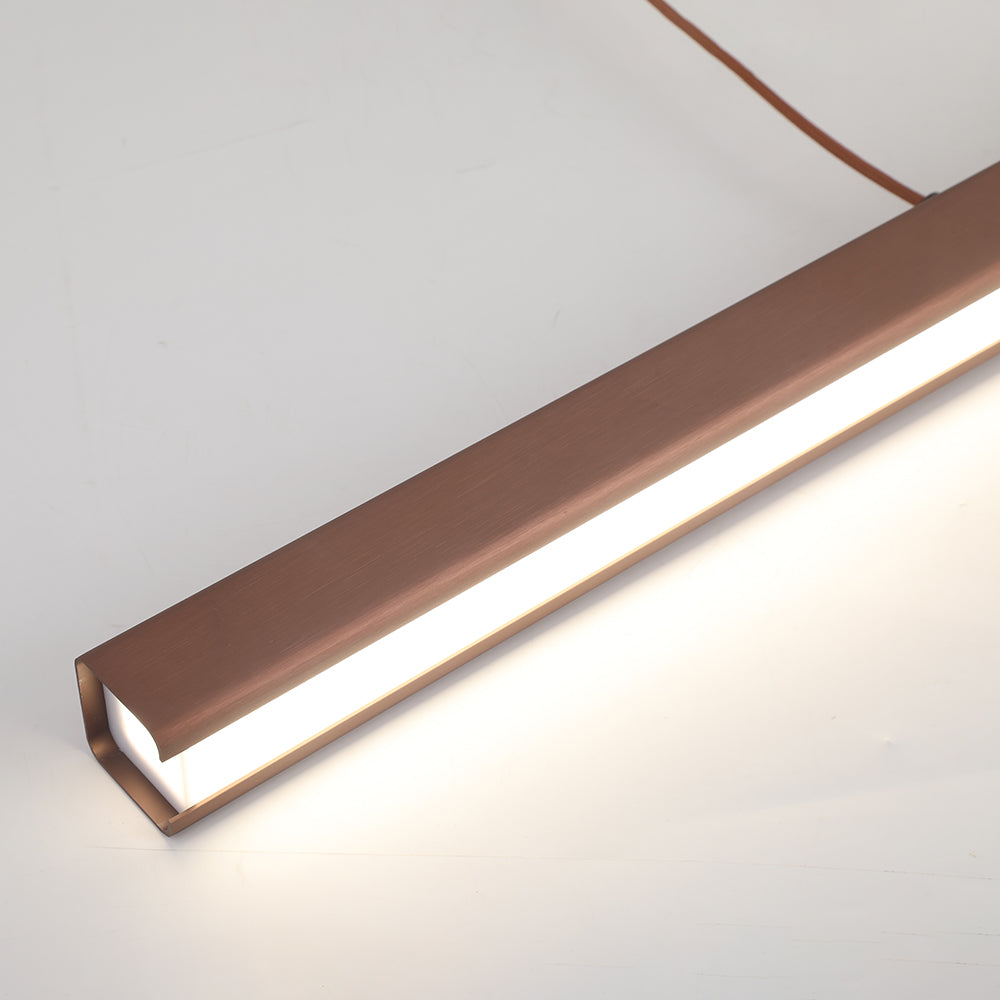 Ceiling Light Linear LED Pendant in Metal for Dining Room and Kitchen Island