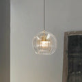 Pendant Light Glass Globe with High Clarity Shade and Warm LED for Kitchen and Dining