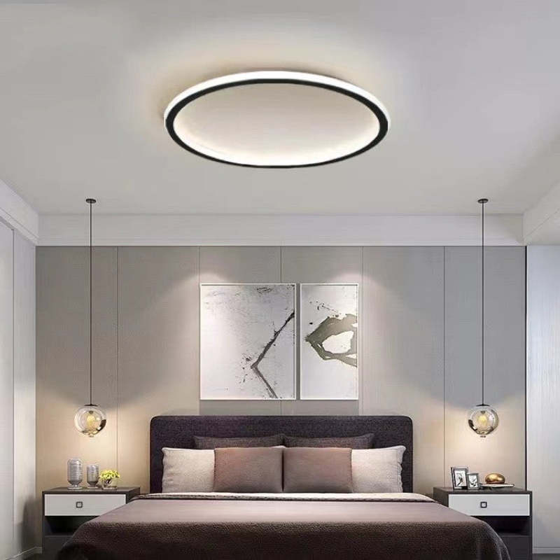 Ceiling Light Flush Mount Round LED for Living Room and Bedroom with Modern Slim Profile