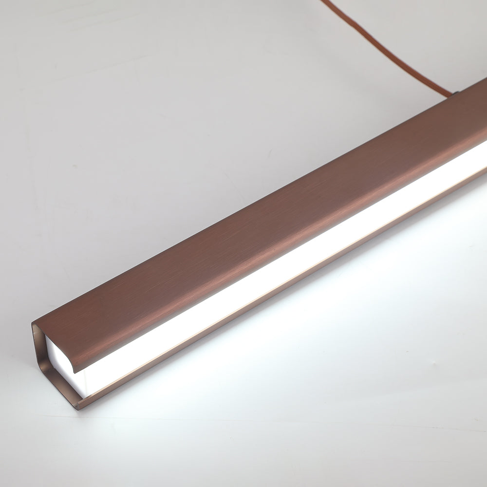 Ceiling Light Linear LED Pendant in Metal for Dining Room and Kitchen Island