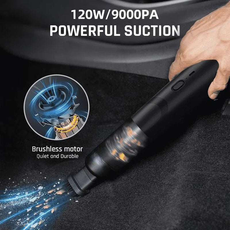 Cordless Vacuum Car Handheld Cleaner with Slim Body and Multiple Nozzle Attachments