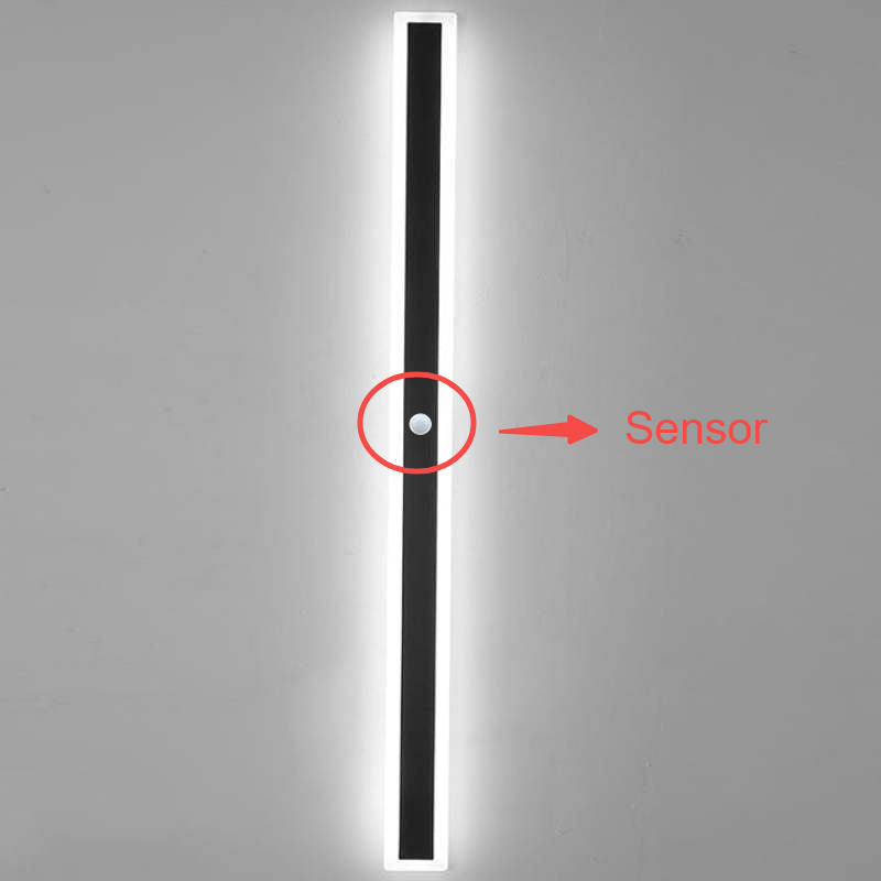 Wall Light Outdoor LED Lamp with Transparent Acrylic Pane and Weather Resistant Finish