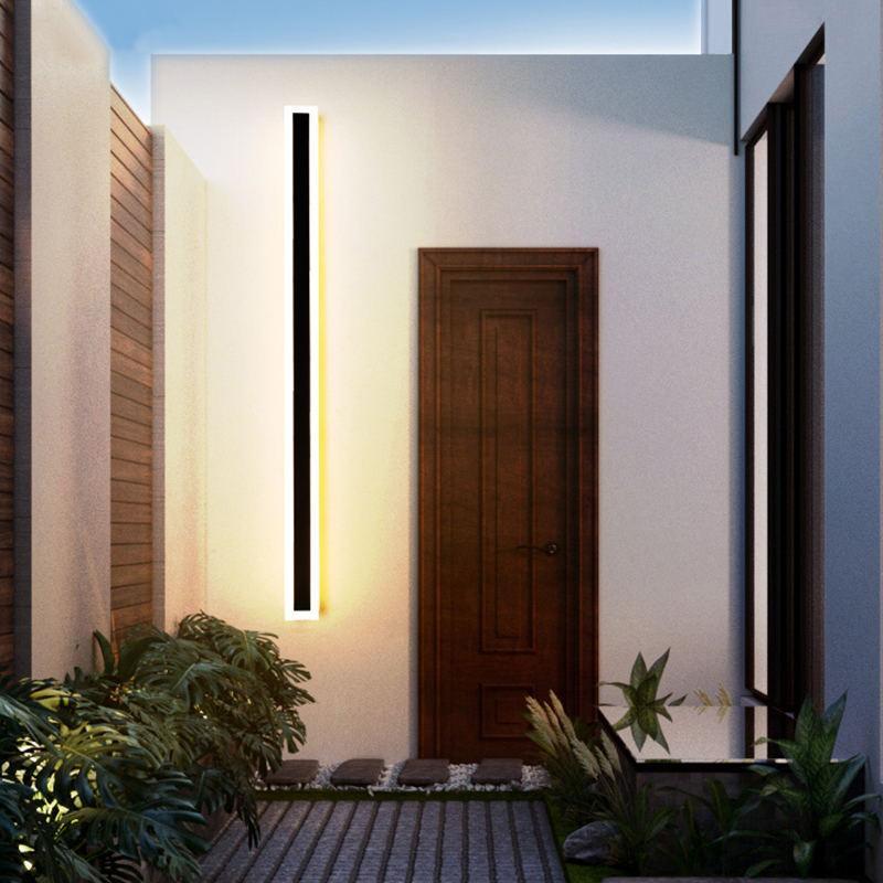 Wall Light Outdoor LED Lamp with Transparent Acrylic Pane and Weather Resistant Finish