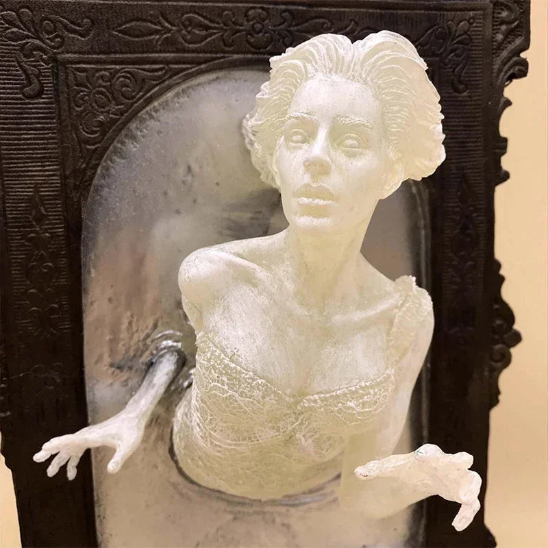 Halloween Decorations Gothic Resin Wall Sculpture with Reaching Hand and Luminous Finish