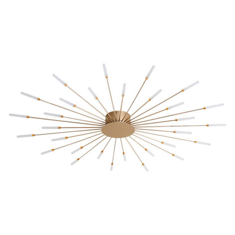 Ceiling Light Flush Mount LED with Linear Spiral Burst Design for Living Room