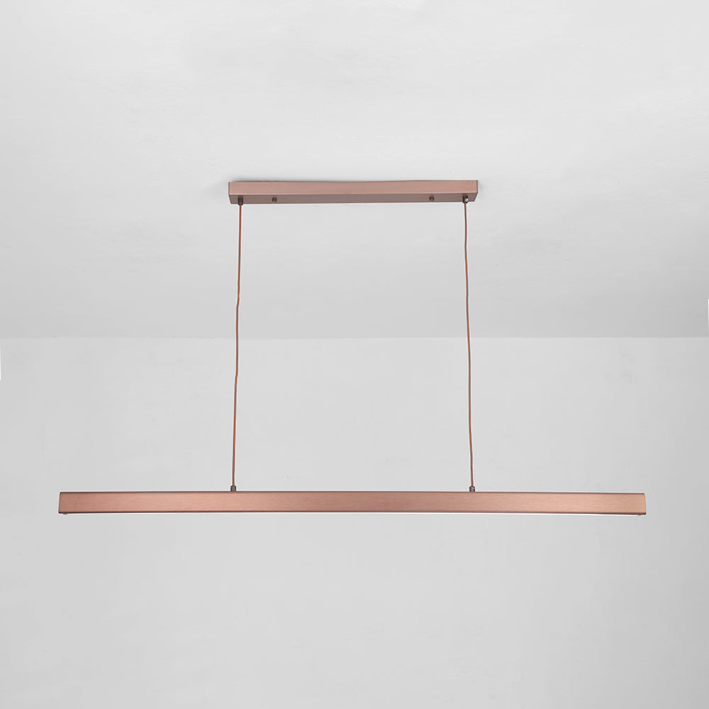 Ceiling Light Linear LED Pendant in Metal for Dining Room and Kitchen Island