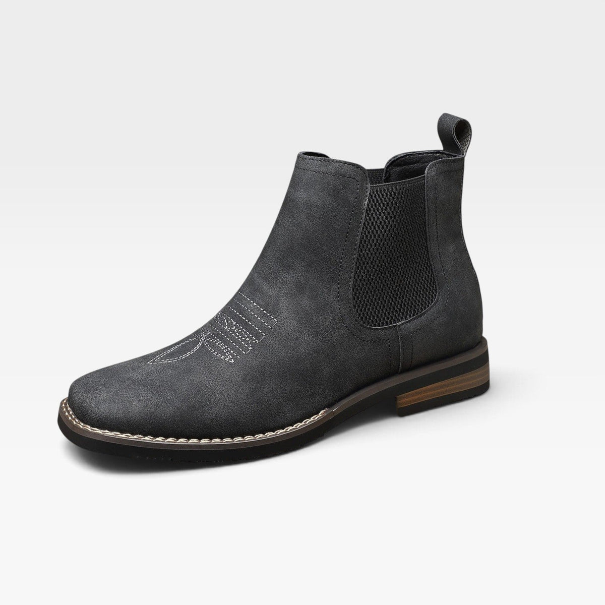Orthopedic Chelsea Boots for Men with Contoured Footbed and Elastic Side Panels