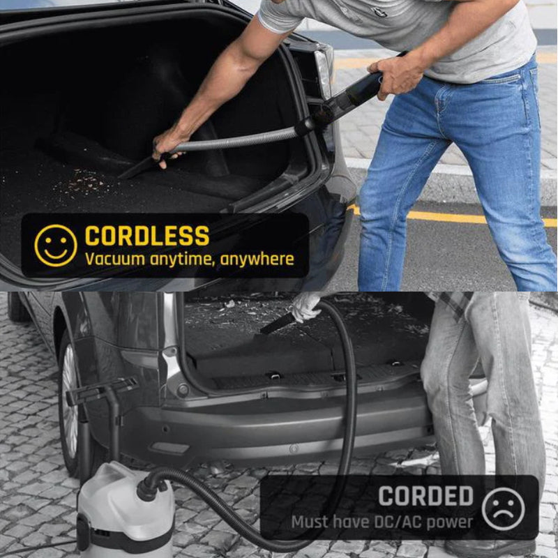 Cordless Vacuum Car Handheld Cleaner with Slim Body and Multiple Nozzle Attachments