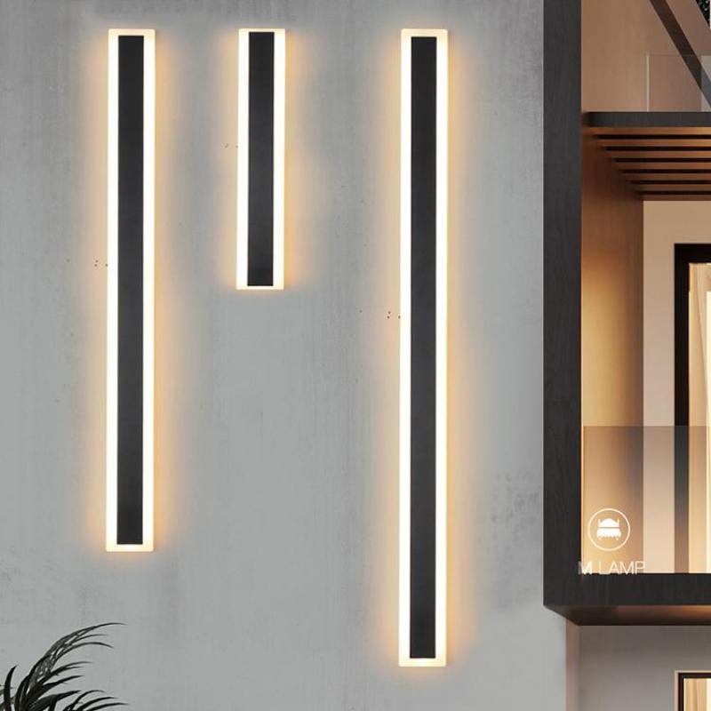 Wall Light Outdoor LED Lamp with Transparent Acrylic Pane and Weather Resistant Finish
