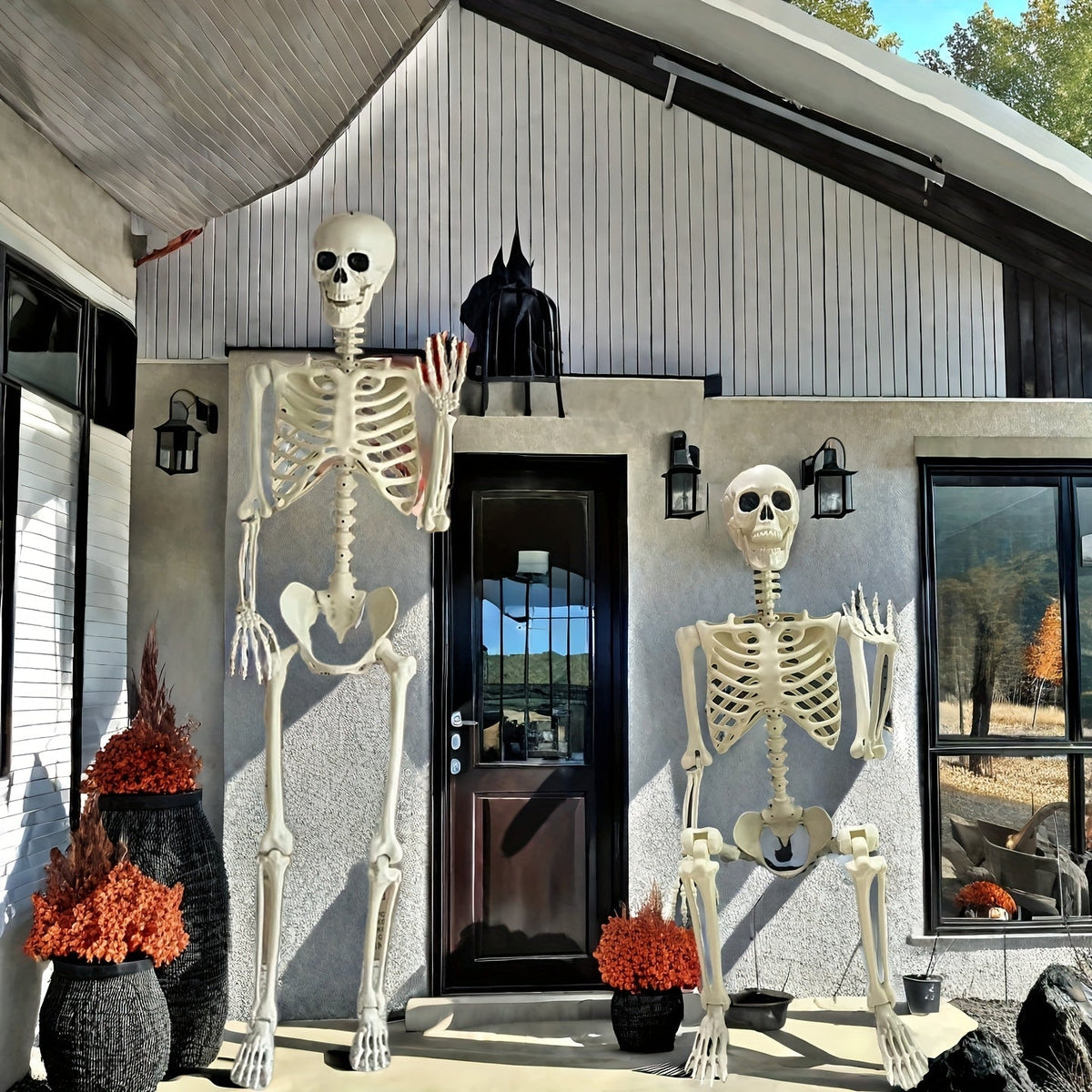 Halloween Skeleton Posable 5.5 ft Display Figure for Indoor and Outdoor Scenes