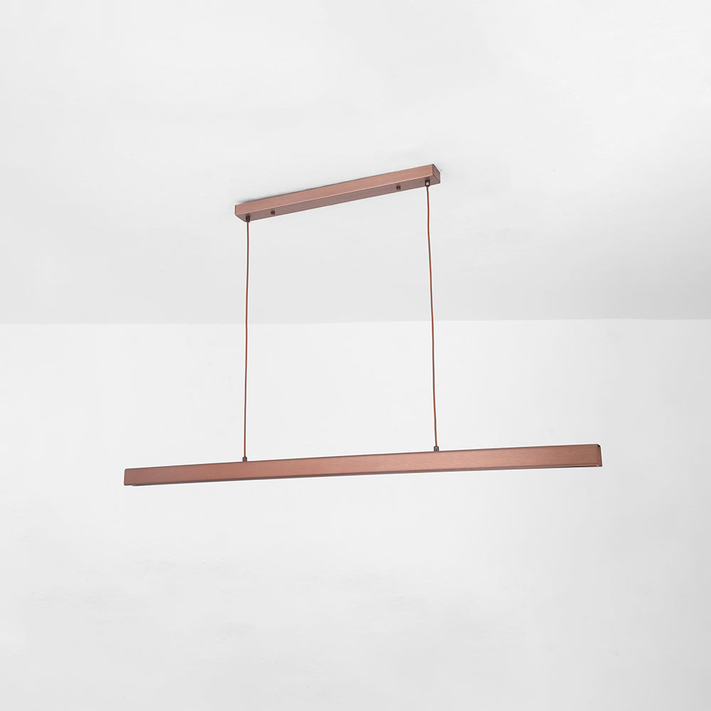 Ceiling Light Linear LED Pendant in Metal for Dining Room and Kitchen Island