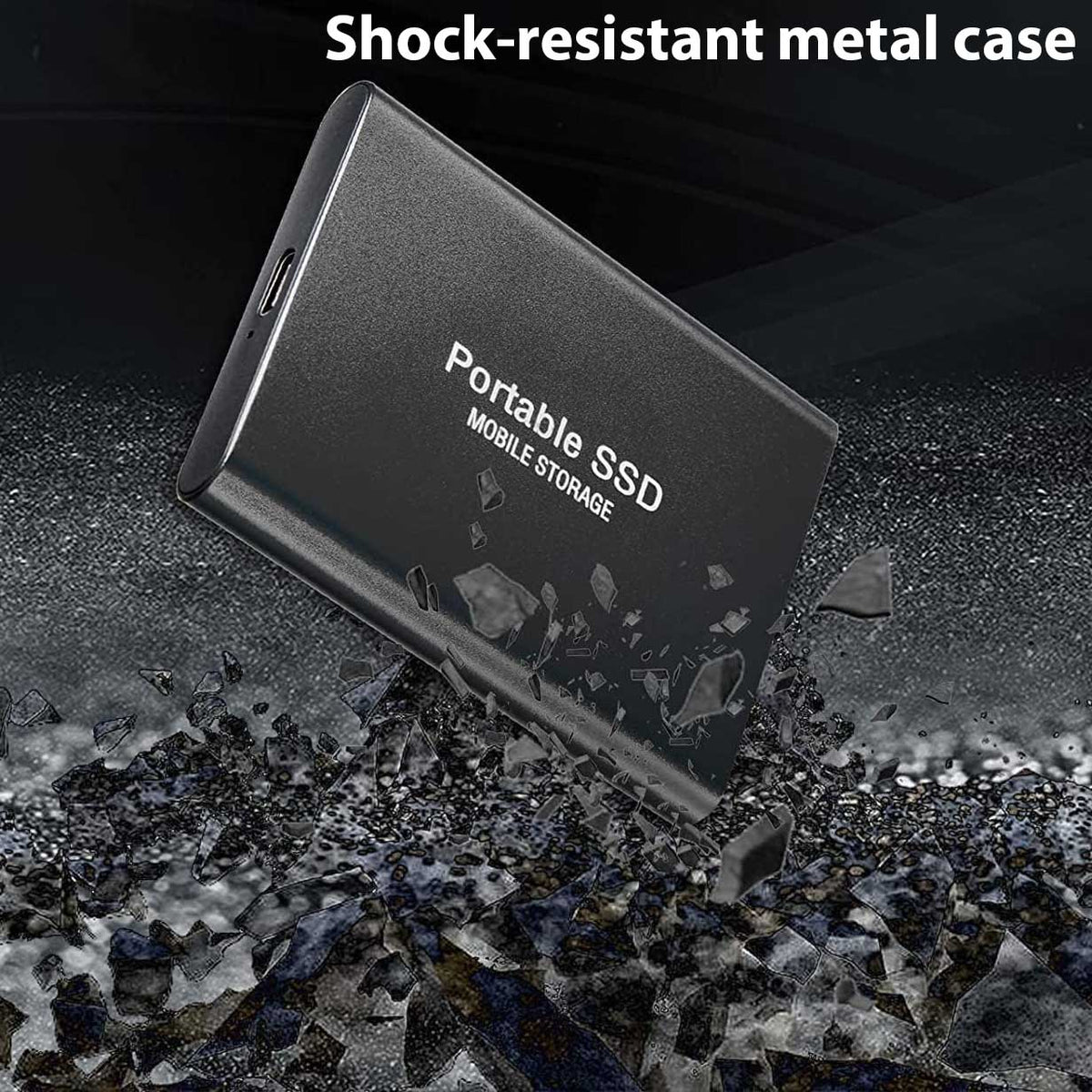 SSD Drive 1TB External Portable Hard Storage Compatible with PC and Mac