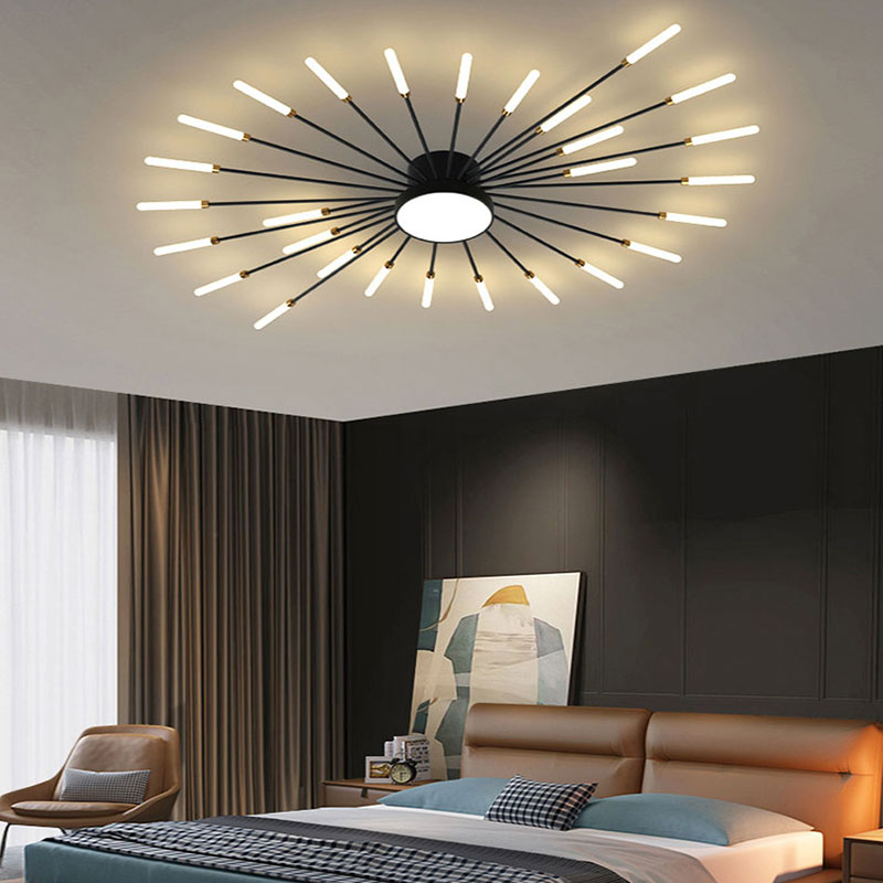 Ceiling Light LED Flush Mount with Fireworks Burst Design for Living Room and Bedroom