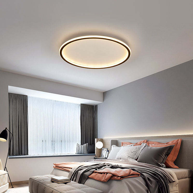 Ceiling Light Flush Mount Round LED for Living Room and Bedroom with Modern Slim Profile