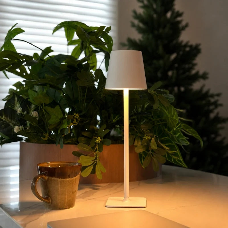 Table Lamp Tall Dimmable Cordless with Minimalist Silhouette for Dining and Bedside