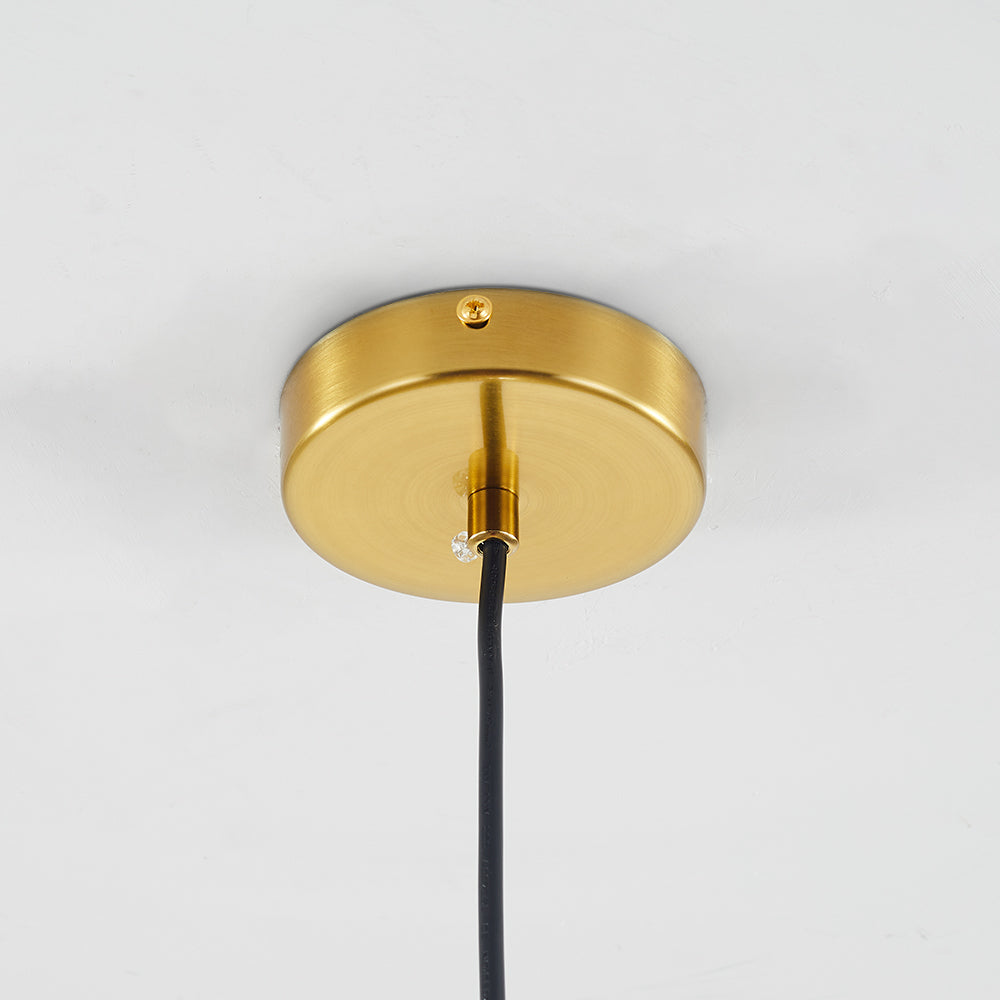 Pendant Light Glass Globe with High Clarity Shade and Warm LED for Kitchen and Dining