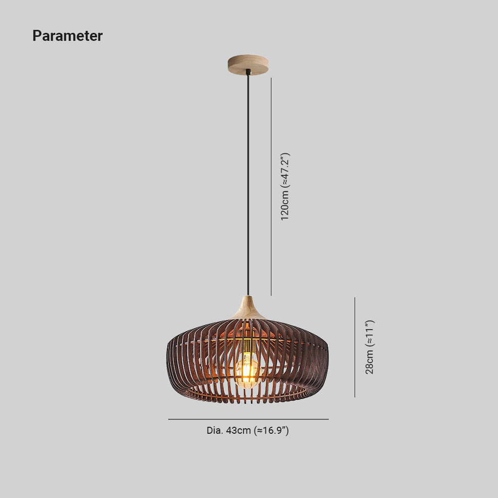 Pendant Light Nordic Japanese Wood Hanging Lamp for Bedroom and Living Room